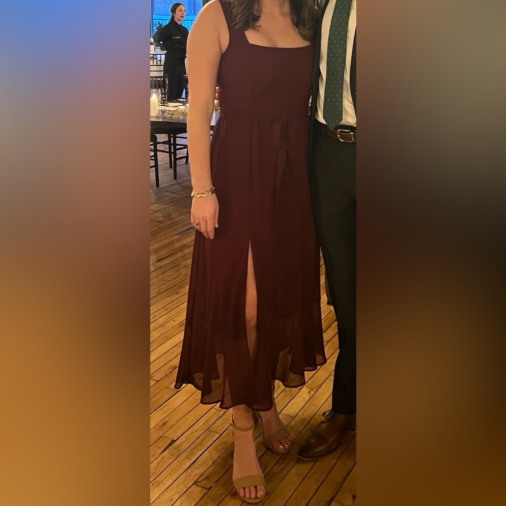 Show Me Your MuMu Deep Burgundy Midi Dress